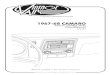 1967-68 CAMARO - Vintage Air · 1967-68 camaro with ac control panel conversion kit 474167 907416 rev f 4/14/15, 1967-68 camaro w/ ac cntrl pnl inst pg 1 of 17