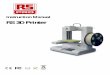 RS 3D Printer6) PREPARATION FOR PRINTING Notice: Please insert the SD card into RS 3D Printer before printing, otherwise the software will not be able to connect RS 3D Printer. If