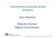 Community Inclusion Grant Projects Cam Stewart Alberta ... · •Empower the community to drive change 28. ... City of St. Albert 2017 Community Inclusion initiatives: •uild on