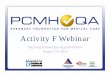 Activity F Webinar - AFMC€¦ · Activity F Webinar 8/14/2014 17. Tracking Same-Day Appointments Tracking these numbers accurately on a daily basis provides you with good data for
