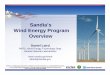 Sandia’s Wind Energy Program Overview...1 Vermont 6.0 Wisconsin 53 Wyoming 288 Washington 1163 South Dakota 98 Idaho 75 Oklahoma 689 Illinois 699 WV 66 Ohio 7 New Jersey 8 Global
