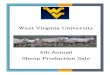 West Virginia University...Animal # 7072 Price $1250 Actual BD BT/RT BW WW WFEC PFEC REA BF 3/29/17 2/2 10.2 57.6 1650 250 110 3.35 0.20 Current Weight SC (cm) 32 Texel Rams Animal
