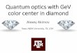 Quantum optics with GeV color center in diamond - Fanem · growing groups (Novosibirsk, Troizk, TAMU) • Need good cavity →Collaboration with good fabrication groups (Germany,