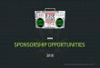 SPONSORSHIP OPPORTUNITIES€¦ · Dude Grows Sponsorship Opportunities Fall 2017 Every Other Show Package Designed to get & keep the community talking about you. Each month package