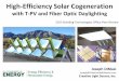 High-Efficiency Solar Cogeneration - Energy.gov · Joseph DiMasi . joseph@CreativeLightSource.com . Creative Light Source, inc. High-Efficiency Solar Cogeneration . with T-PV and
