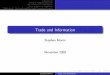 Trade and Information - Northwestern University...Stephen Morris Trade and Information Introduction Review of Milgrom-Stokey 82 The Common Prior Assumption Relaxing Common Knowledge