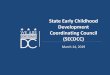 State Early Childhood Development Coordinating Council ... · Child care referral ticket records • January 1, 2017 – January 1, 2018 • 121 records; 9% of all tickets Key informant