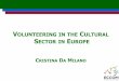 OLUNTEERING IN THE CULTURAL SECTOR IN EUROPE CRISTINA …icom-oesterreich.at/sites/icom-oesterreich.at/files/attachments/... · Volunteering in the Cultural Sector – the framework