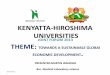 KENYATTA-HIROSHIMA UNIVERSITIES · JOHN MUTUTHO . He spearheaded formation of a regulation controlling alcohol consumption ‘AL OHOL DRINKS ONTROL ILL, 2012’ 6/6/2013 . YOUTH AND