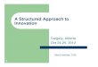 A Structured Approach to Innovation - Value Engineering · Summary – Structured Approach to Innovation zAchieved Innovation through Value Methodologies zDeveloped ability to apply