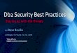 Db2 Security Best Practices · 6/19/2020  · Security practices for Db2 database definition •Best practices for databases •Broad encryption type protection •Data at rest storage