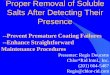 Proper Removal of Soluble Salts After Detecting Their Presence · Proper Removal of Soluble Salts After Detecting Their Presence. Presenter: Regis Doucette Chlor*Rid Intnl., Inc