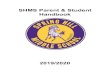 SHMS Parent & Student Handbook · SHMS students to be admitted with the pass to all SHMS home games/events during the school year. The current MS/JH league student admission rate