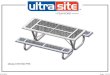 Model # BT238-PR6 · BT238-PR6 6’ PORTABLE BOLT THROUGH PICNIC TABLE WALK-THROUGH DESIGN Top & Seats: Top and seats shall have a 1 1/2” radius edge, fabricated from a 14ga plate