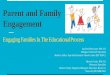 Parent and Family Engagement · Meeting andgreeting parents beforeandafter school, and going to community events Rotating parent meetings beforeschool, evenings, and weekendsandat
