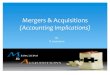Mergers & Acquisitions (Accounting Implications) Mergers & Acquisitions (Accounting Implications) By