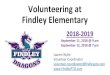 Volunteering at Findley · Volunteering at Findley Elementary 2018-2019 September 11, 2018 @ 9 am September 12, 2018 @ 7 pm Lauren Wylie Volunteer Coordinator volunteer.coordinator@findleypto.com