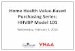 Home Health Value-Based Purchasing Series: HHVBP Model 101€¦ · VNAA members share a mission to provide cost- ... Chris Attaya Vice President, Business Intelligence, Strategic