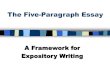The Five-Paragraph Essaymrshestergms.weebly.com/uploads/3/7/8/1/37817099/five-paragraph… · The Five-Paragraph Essay A Framework for Expository Writing We write for fun. We write