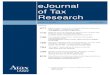 eJournal of Tax Research · The eJournal of Tax Research is a refereed journal that publishes original, scholarly works on all aspects of taxation. It aims to promote timely dissemination