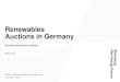 Renewables Auctions in Germany...Emerging market opportunities Increasing power demand, grid infrastructure needs, one belt one road, solar- ... software and hardware for distributed