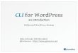 CLI for WordPress...Copying a WordPress install in SFTP? ~5 Minutes+ Copying a WordPress install in SSH? ~10 Seconds. What else can I do? Deploy your site. On-server ﬁle editing