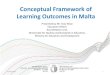 Conceptual Framework of Learning Outcomes in Malta · First Referencing Report for Malta was published in 2009. Malta was the first country (as recognised also by the Council of Europe)
