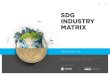 SDG INDUSTRY MATRIX · 2020. 8. 20. · SDG INDUSTRY MATRIX | 5 In the context of the SDGs, “shared value” represents the coming together of market potential, societal demands