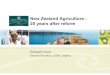 New Zealand Agriculture : 20 years after reform · • New Zealand: a trading nation • 90% of NZ agriculture production is exported • Agricultural exports totaled $15.7 billion