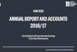 AGM 2018 ANNUAL REPORT AND ACCOUNTS 2016/17 · AGM 2018 ANNUAL REPORT AND ACCOUNTS 2016/17 Rob Scully (Head of Finance & Business Reporting) Dr Tom Flynn (Chief Executive) We’re