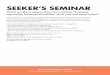 SEEKER’S SEMINAR - Revive Presbyterian Church of Silicon Valley · 2019. 10. 2. · SEEKER’S SEMINAR Would you like to explore about God and how Christianity approaches fundamental