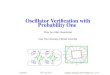Oscillator Veriï¬پcation with Probability Our Approach: Reachability Analysis Reachability analysis