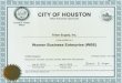 Annise D. Parker, Mayor CITY OF HOUSTON Office of Business ... · Annise D. Parker, Mayor CITY OF HOUSTON Office of Business Opportunity Triton Supply, Inc. is duly certified as a