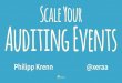 Scale Your Auditing Events - Pass the SALT Conference · "auditd is the userspace component to the Linux Auditing System. It's responsible for writing audit records to the disk. Viewing