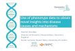 Smedley Use of phenotype data to obtain novel insights ......Mortality data Patient entry Annotation & QC ... Methods and Functional Genomics • Population Genomics • Enabling Rare