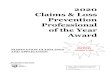 2020 Claims and Loss Prevention Professional of the Year ......E. Teaching: List all claims/loss prevention-related teaching/instruction experiences of applicant. Include courses/training