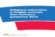 Religious education in English schools: Non‑statutory ......Checklist for governors and headteachers 30 Checklist for managing the right of withdrawal 30 6 Good practice for people