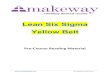 Lean Six Sigma Yellow Belt - MakeWay Global · II. INTRODUCTION TO LEAN SIX SIGMA – PRE-COURSE NOTES Lean Six Sigma is a process efficiency methodology, which is based on a culture