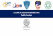 COMMON INVESTMENT MEETING Public Session · the city of new york office of the comptroller april 18, 2018. common investment meeting public session