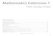 HSC MX1 notes - aceh.b-cdn.net€¦ · Mathematics Extension 1 HSC study notes Table of Contents Written by Vincent Liu (2018) Trigonometric Identities 2 ..... Mathematical Induction