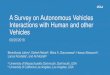 A Survey on Human Interaction with Autonomous Vehicles ...A Survey on Autonomous Vehicles Interactions with Human and other Vehicles 09/20/2018 Bentolhoda Jafarya, Elaheh Rabiei b,