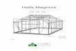 Halls Magnum - Greenhouse · 6) Doors – 7) Vents – 8) Glazing Remember to insert extra bolts in profiles 723 to fit 913. Pages 26-29: Glazing Fit glazing strip (411) to all glazing