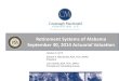 Retirement Systems of Alabama September 30, 2014 Actuarial ... · TRS: Market value investment returns of 14.93%for 2013 and 12.13%for 2014, average of 13.52%. Slight decrease in
