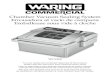 Waring Commercial Chamber Vacuum Sealing System · 13. Do not operate your appliance in an appliance garage or under a wall cabinet. When storing in an appliance garage, always unplug