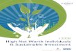 HNWI & Sustainable Investment · Pioneer Investments Robeco SAM Sustainable Asset Management Schroders SiRi Company Ltd Société Générale Asset Management SNS Asset Management