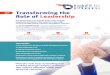 Transforming the Role of Leadership - Insight to Influence...Transforming the Role of Leadership “Practice new ways of thinking and working through complex problems that require