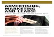 ADVERTISING, MARKETING AND LEADS! · customers, generating leads and sales to grow your business, as well as growing the individual business the assigned territory. How you appoint