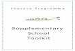 Supplementary School Toolkit - Shpresa Programmeshpresaprogramme.com/documents/Shpresa SCToolkit Final.pdf · Be clear about the opening time closing time, care takers duty and the