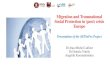 Migration and Transnational Social Protection in (post ...€¦ · Unemployment benefits Guaranteed minimum resources 2 codebooks for data collection: 1) access to social protection