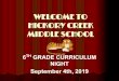 HICKORY CREEK MIDDLE SCHOOL WELCOME TO · Grading Check PowerSchool regularly Grades are 75% summative (outcome assessments) & 25% formative (classwork/homework/other) Formatives: